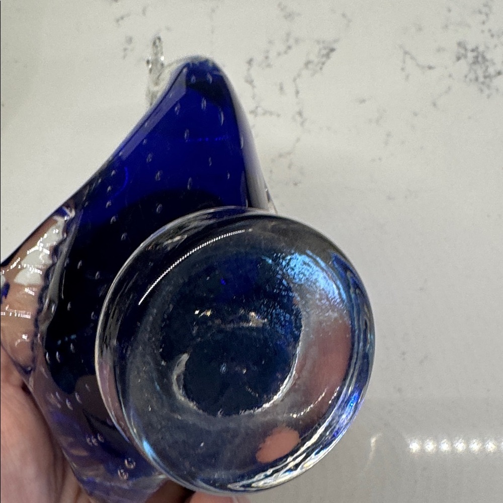 Vintage Murano Blue Fish Glass Figurine - Picture 8 of 8